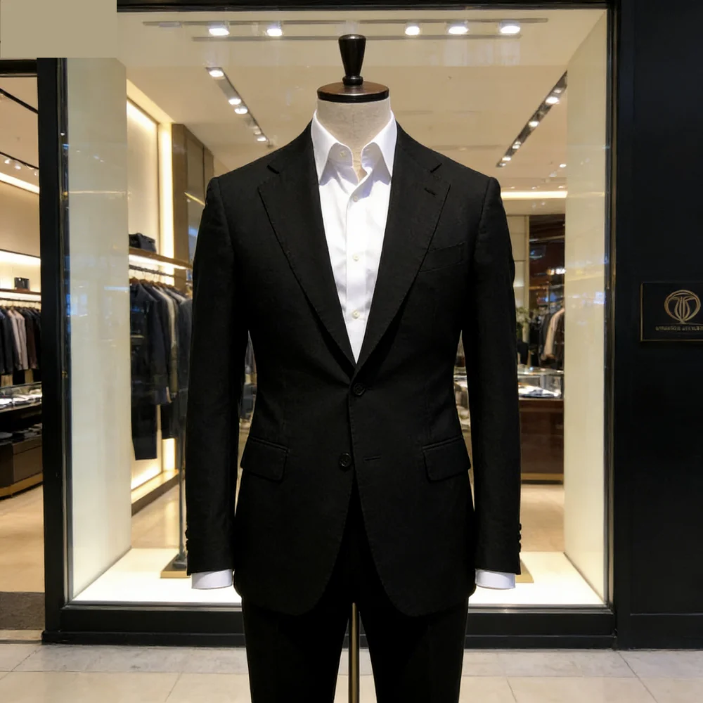

Классический мужской деловой костюм Slim Fit с отложным воротником, комплект из 2 предметов: пиджак и брюки, для свадьбы, выпускного вечера, для шаферов, элегантная официальная одежда
