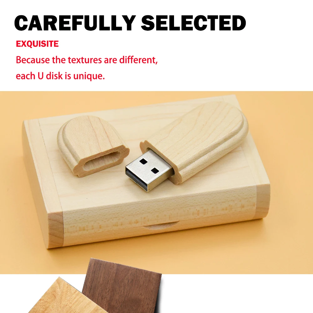 20 قطعة/الوحدة USB 2.0 (شعار مخصص مجاني) خشبي Usb 64gb محرك فلاش USB بندريف 4GB 8GB 16GB 32GB 64GB ذاكرة عصا للهدايا