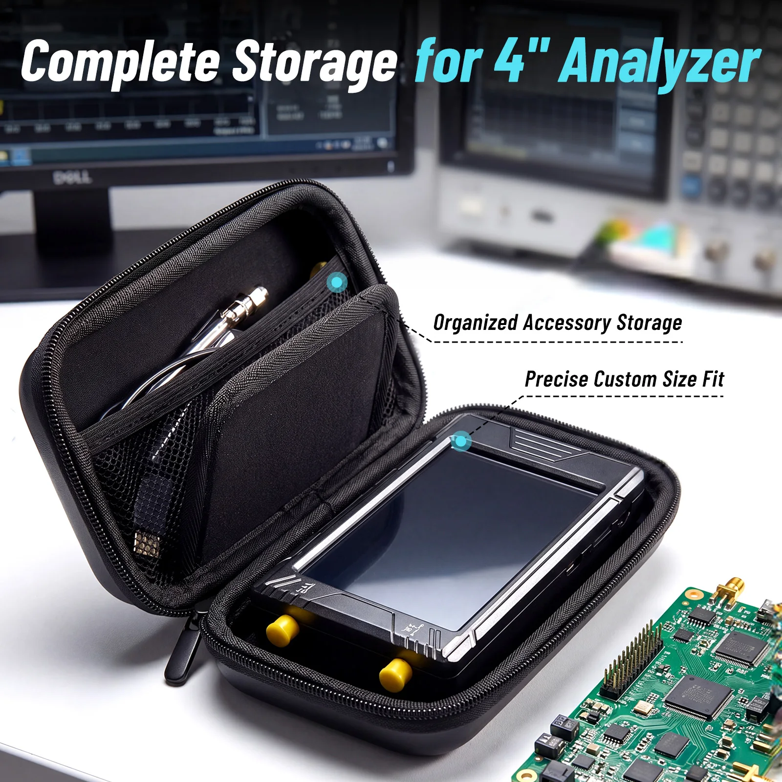 Analizator widma 5,4 GHz z generatorem, ekran 4 cale
