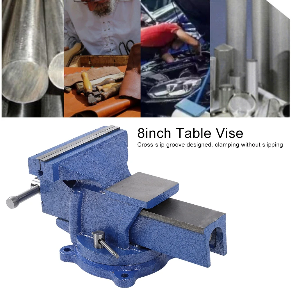 8 بوصة الجدول ملزمة المشبك أدوات طحن ملزمة منجلة منجلة الجدول دقيقة شقة و # 8209 كماشة أنف أدوات مشبك تركيبات ثابتة 8 بوصة 14 كجم #1