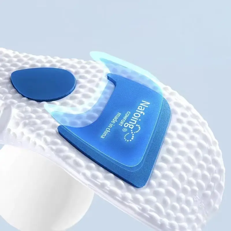 Unisex Shock-absorbing Sports Shoe Insole Soft Sweat Absorbing Breathable Cushioning Insole U-shaped Design Protects the Heel