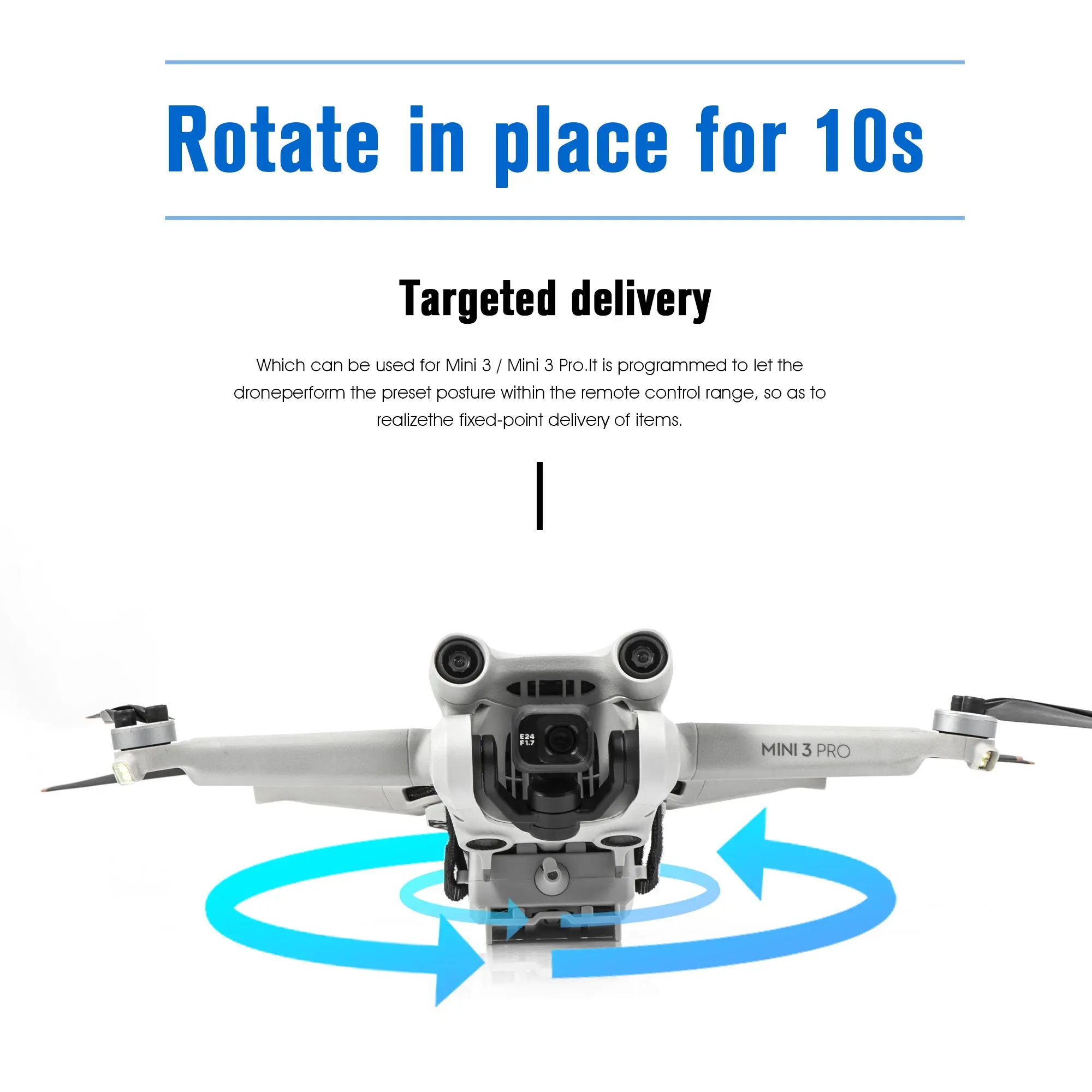 Airdrop-System 12 km für DJI Mini 3 Pro Drohnenzubehör Werfer Nutzlast Dropper Transportgerät für DJI Mini 2 SE/Mini 4/Air 3