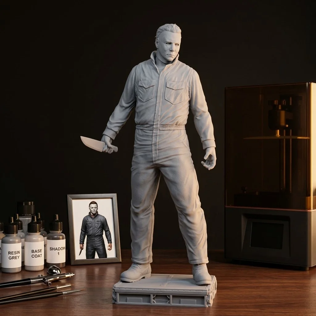 1/24 1/18 1/12 Terrifying killer Unpainted Unassembled 3D Printing Resin Figure Model Garage Kits