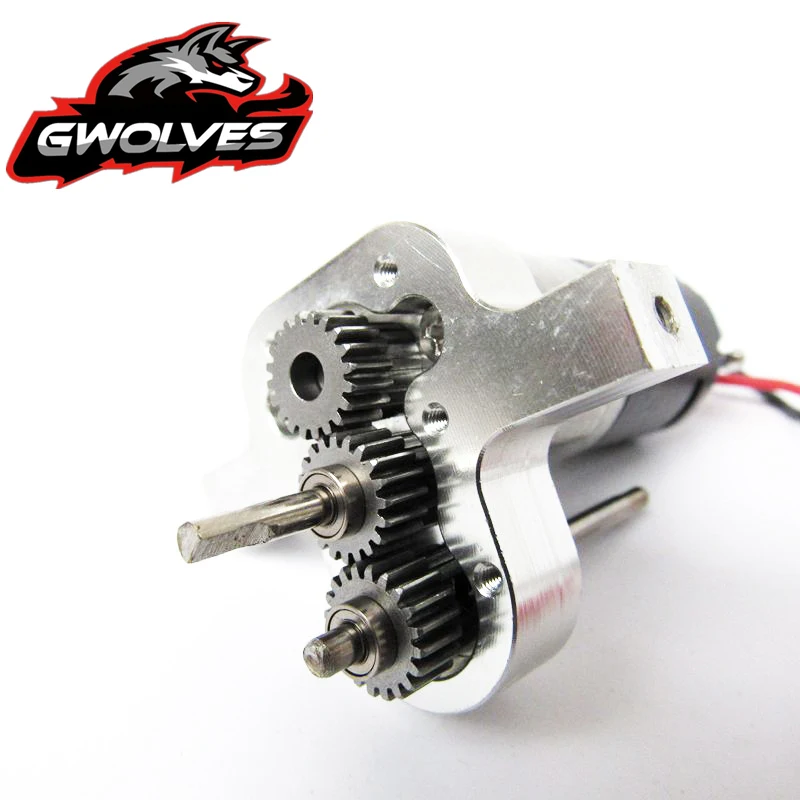 WPL 1/16 DIY Upgrade 6x6 RC Crawle Metal Metal transfer case with 380 motor for B14 B24 B16 B36 C14 C24 MN90 Q60 Q61RC parts