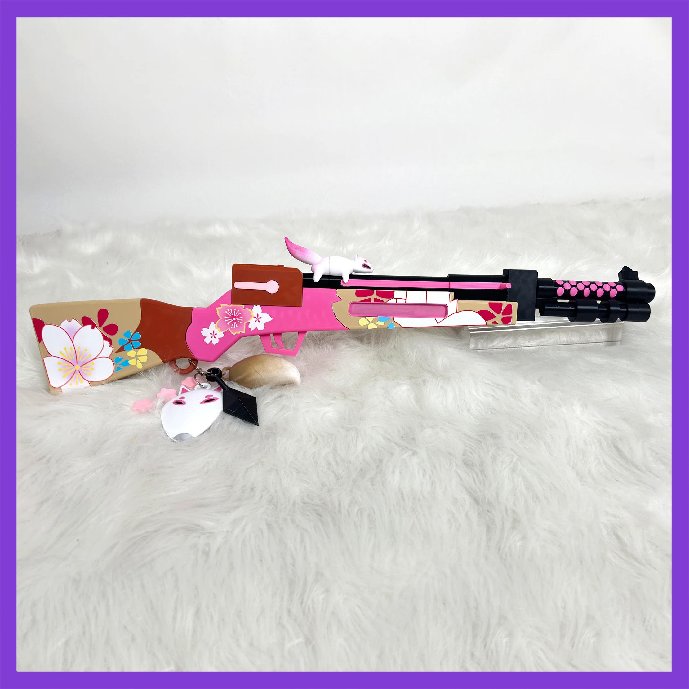 Juego Archivos azules Kuda Izuna Cosplay Prop pistola de barril largo Prop Halo hecho a medida para fiesta de Todos los Santos Prop adultos mujeres hombres