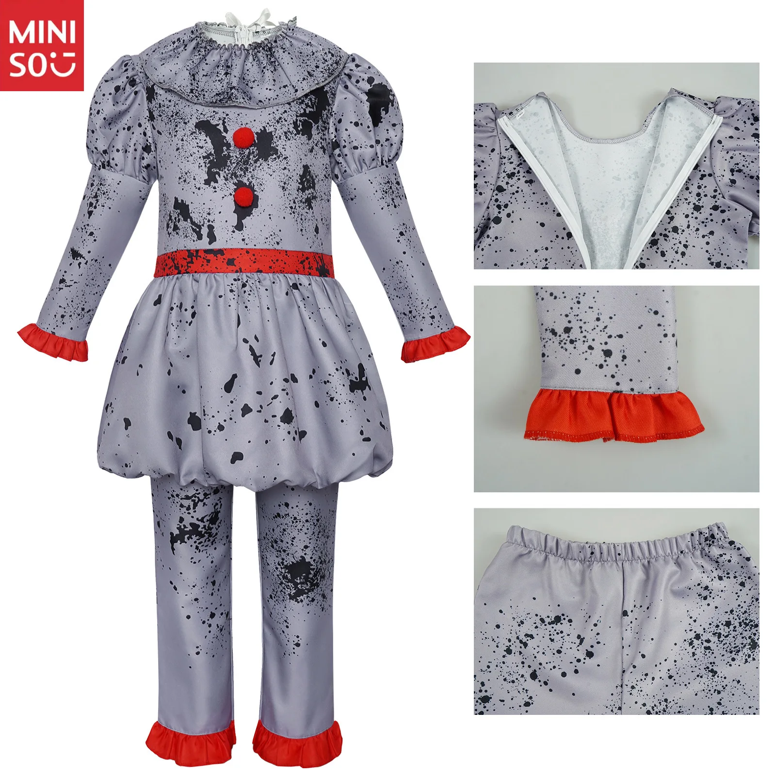 زي IT Pennywise التنكري، زي المهرج لعرض المسرح للأطفال والكبار #3