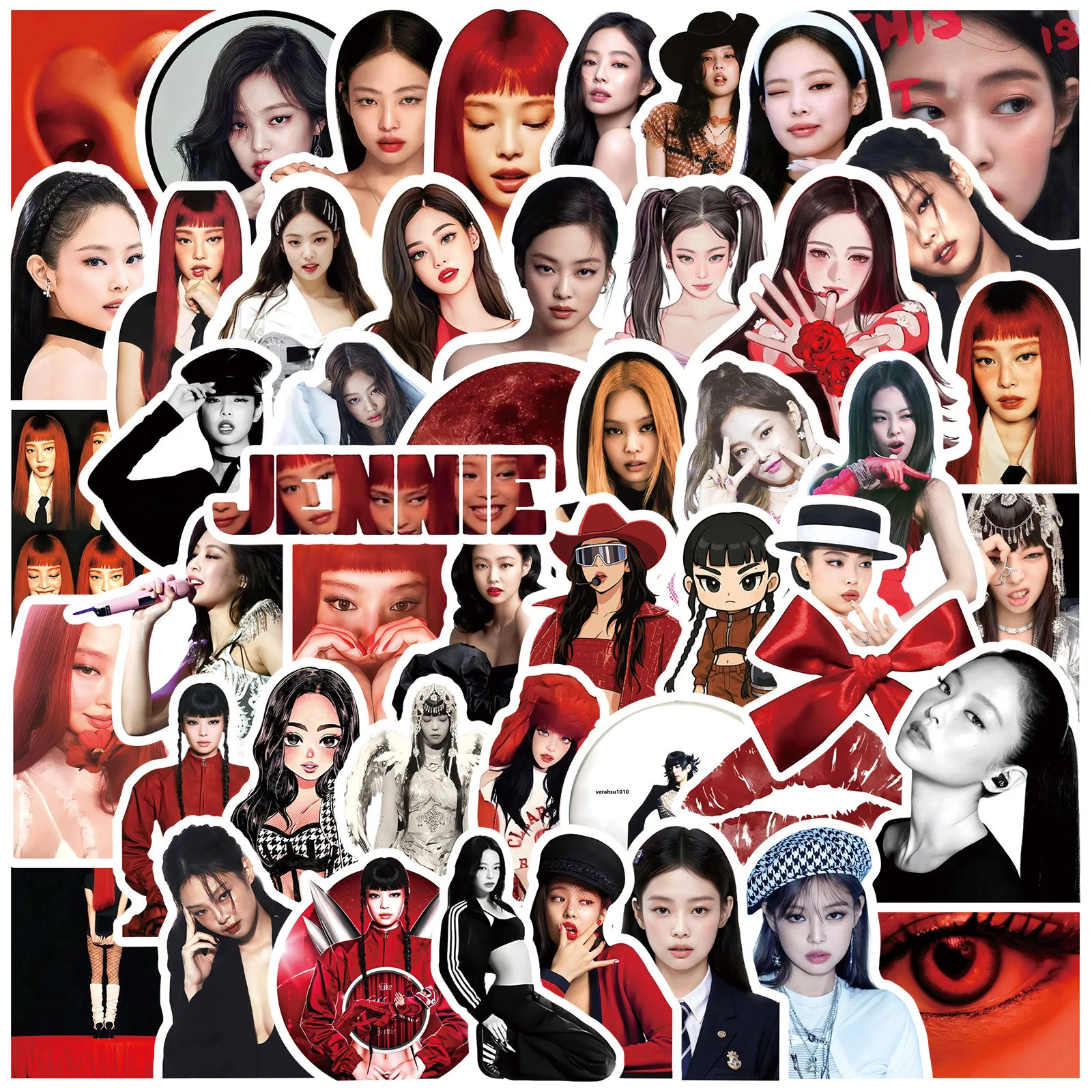 50 قطعة ملصق جيني روزي ملصقات صناعة يدوية سكرابوكينغ الهاتف الأمتعة سكيت الفينيل شارات مقاومة للماء #1