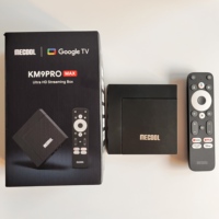[Genuine]2025 MECOOL KM9 PRO MAX 2GB 32 GB Realtek1325-B Android tv 12.0 Google Certified dolby audio smart TV Box 4K Voice 2T2R