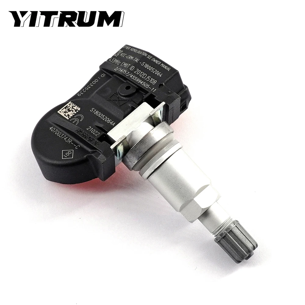 YITRUM 40700-3743R Renault Fluence Laguna Latitude Megane Scenic Zoe için TPMS sensörü lastik basıncı monitör sistemi 407003743R