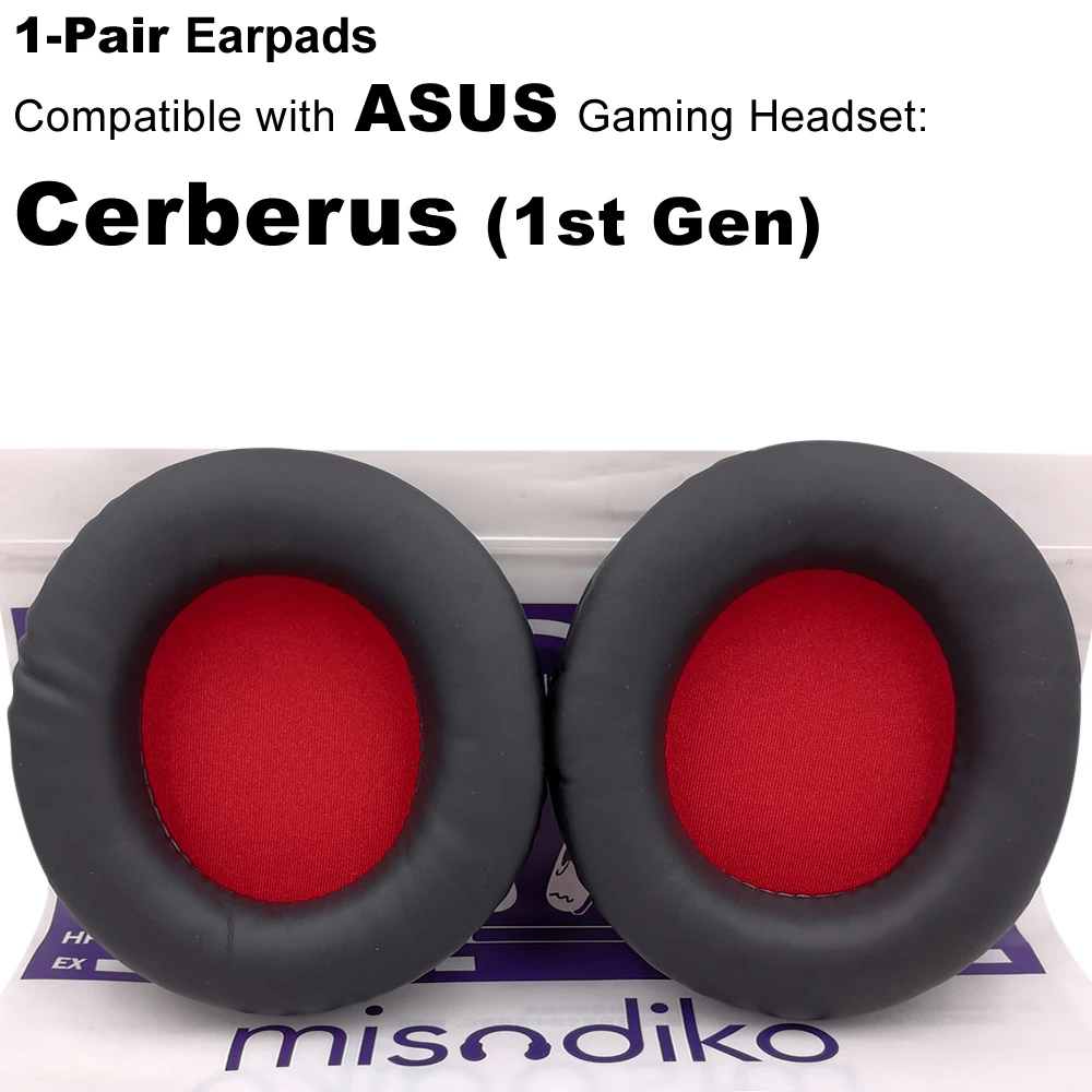 Sostituzione del cuscino dei cuscinetti auricolari misodiko Round-95mm per le cuffie da gioco ASUS Cerberus (1a generazione)