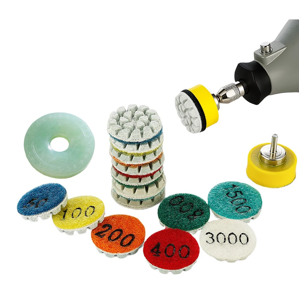 1set Grinding Disc With Backing Pad Wet Dry Buffer Grinding Disc For Marble Granite Concrete Polishing Pad Accessories