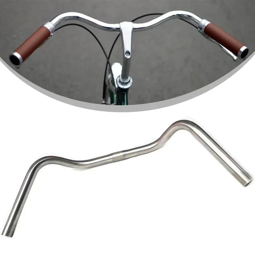 Stainless Steel All Rounder Handlebars Bicycle Trekking Comfort Cruiser Sit Up For Old School Bikes Folding Bikes 25.4mm Parts