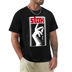 Camiseta de cuello redondo para hombre, ropa de Stax Records, corta