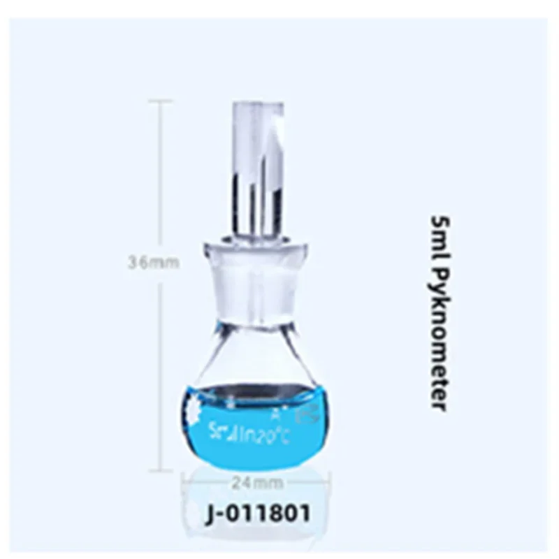 Glass Flask Pycnometer Laboratory Solid Pycnometer Li's Pycnometer Lab Glassware 5ml 10ml 20ml 25ml 50ml 100ml