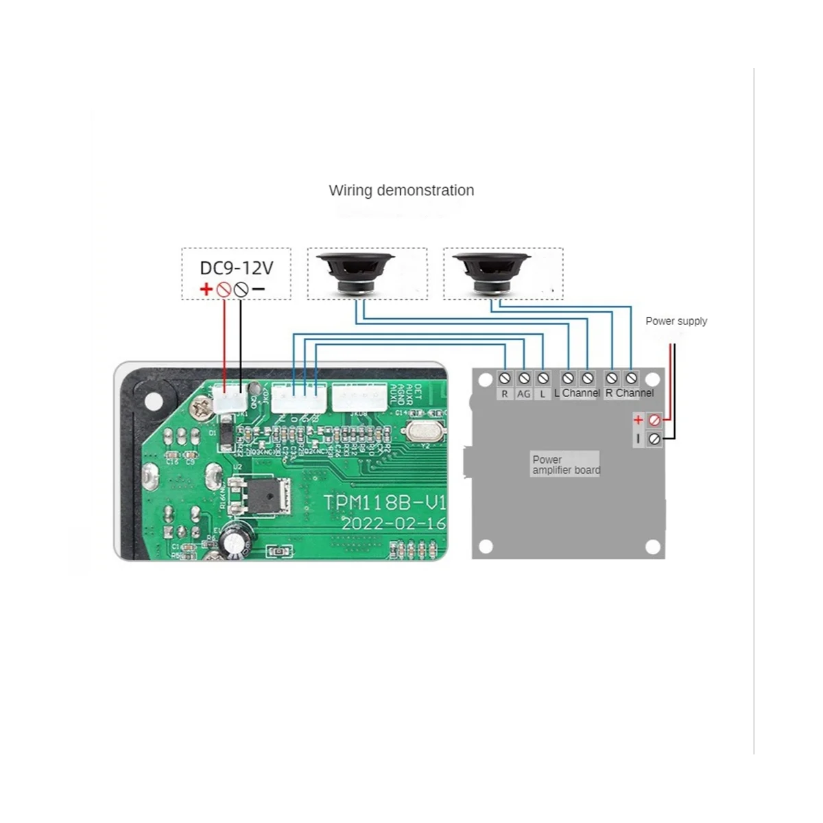 TPM118B Digital Audio Player MP3 Decoder Board High Quality Portable MP3 Player Module with Bluetooth and FM Radio