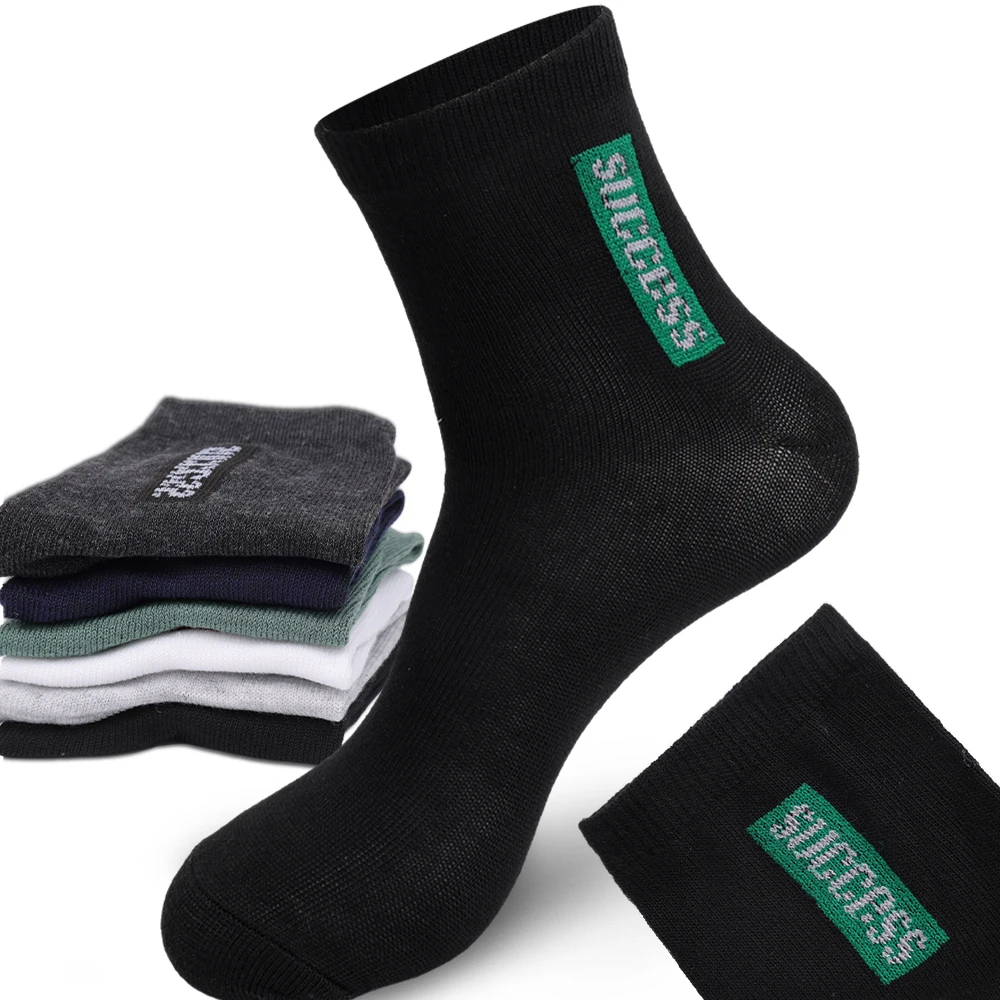 6 Paar Männer Herbst Winter Bambus faser Socken atmungsaktive Baumwolle Sports ocke atmungsaktive Deodorant Business Socken plus Größe 38-47