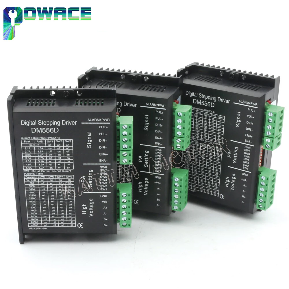 3pcs Of Nema17 Nema23 Digital Stepper Motor Driver DM556D 5.6A 24-50VDC 256 Microstep