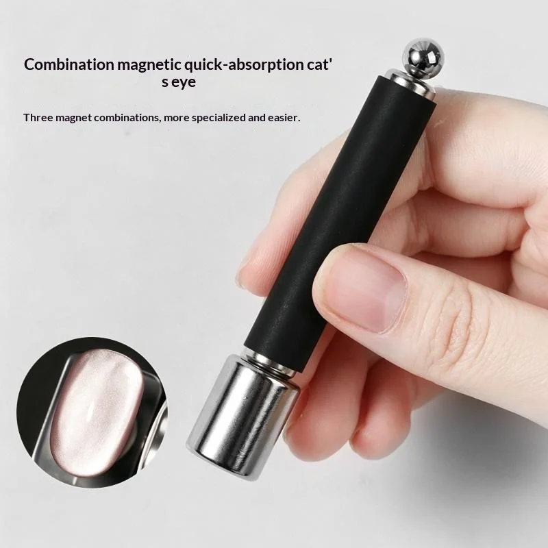 Starker magnetischer zylindrischer Nagelmagnet-Stift, magnetisches Cat-Eye-Gel-Polish-Nagelkunst-Set für DIY-Salon, Studio oder Heimgebrauch – Detail 10