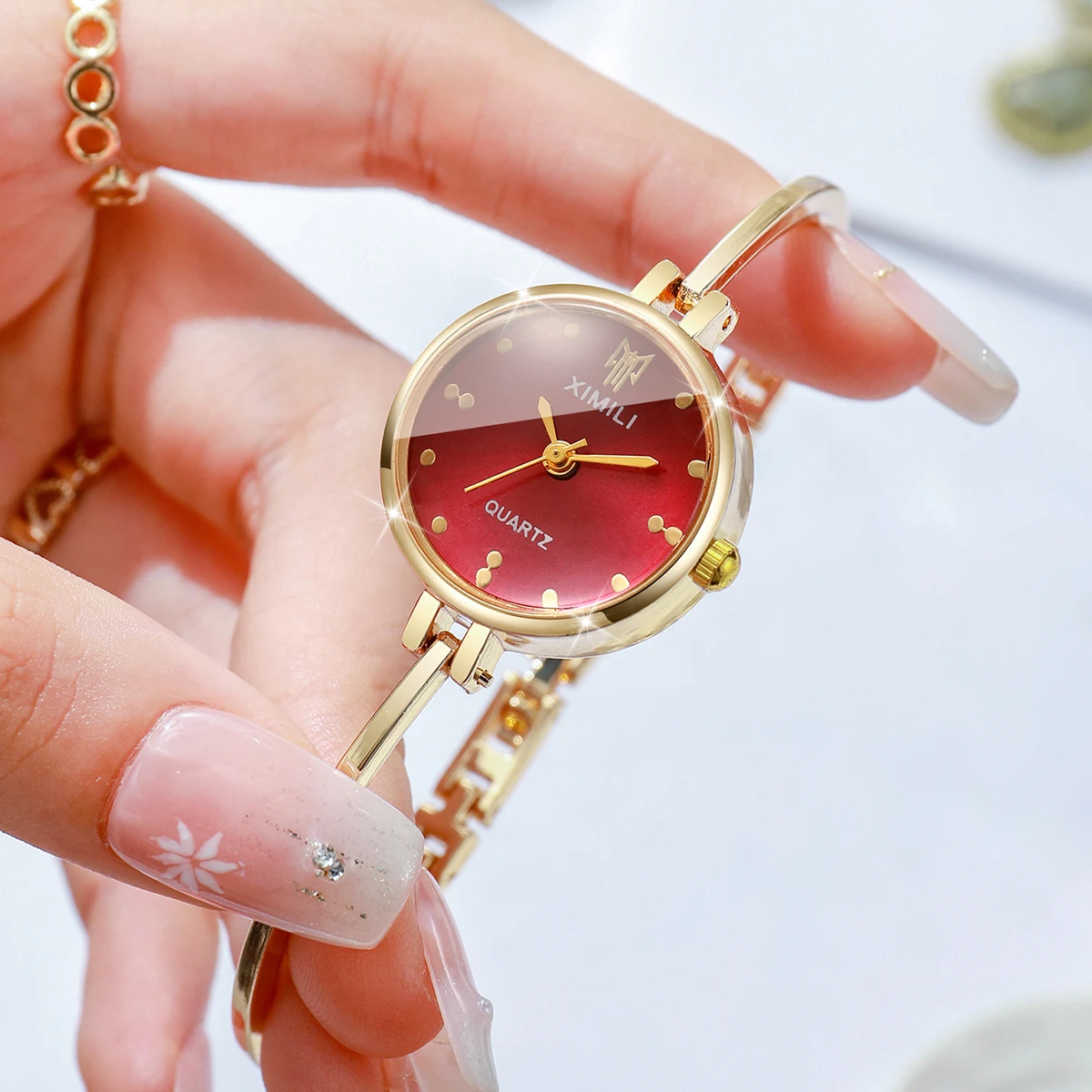 Fashion Women Watches Elegant Bracelet Bangle Strap Ladies Quartz Wristwatches Relogio Feminino Girls Clock Gift（Without Box） image 4