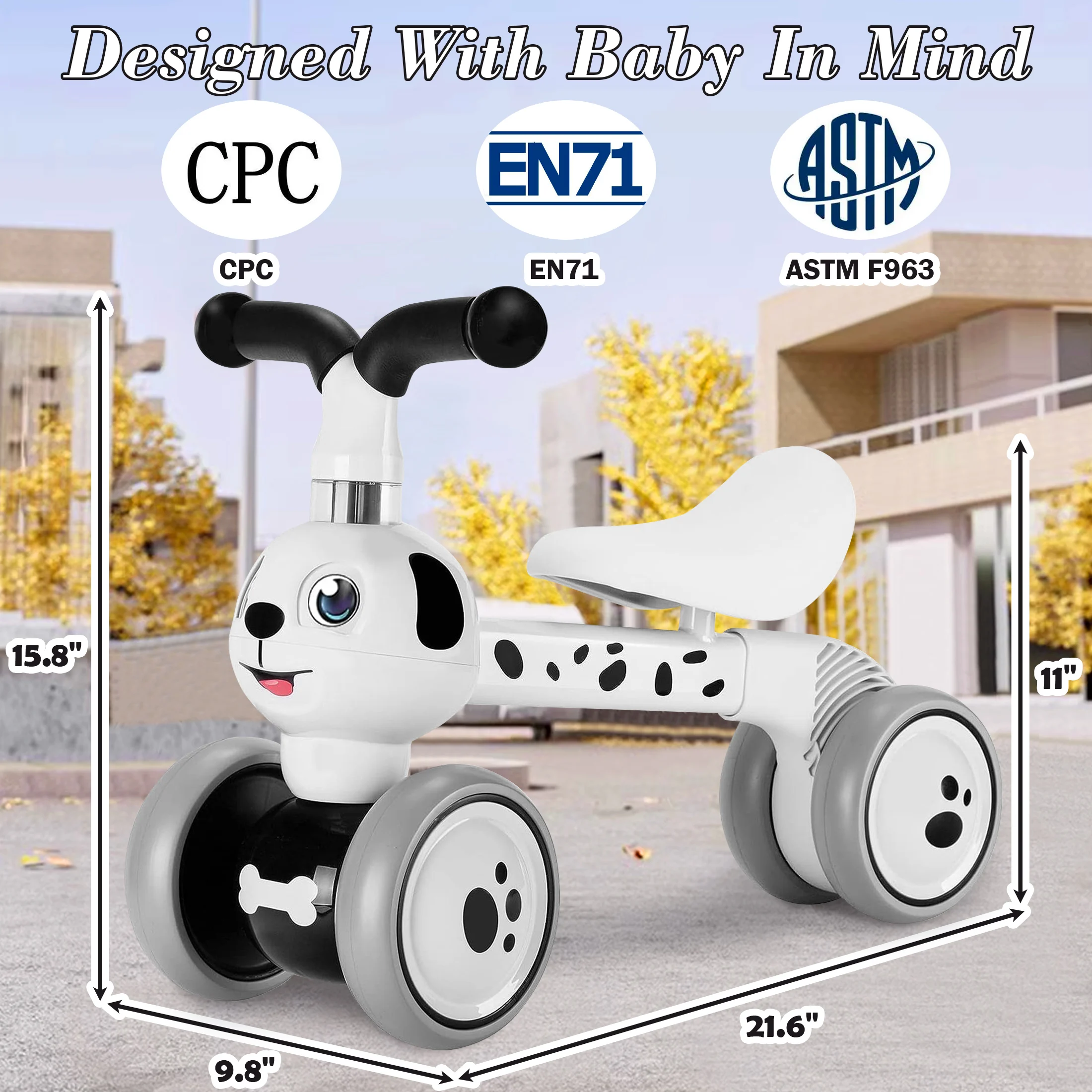 Baba Áthozás Bicaj vel 4 wheels, számára ages 12-36 months toys ajándékok, 1 Esztendő Agg Fiú, Elárusítónő Áthozás Bicaj, Kisded beste 1st születésnapi