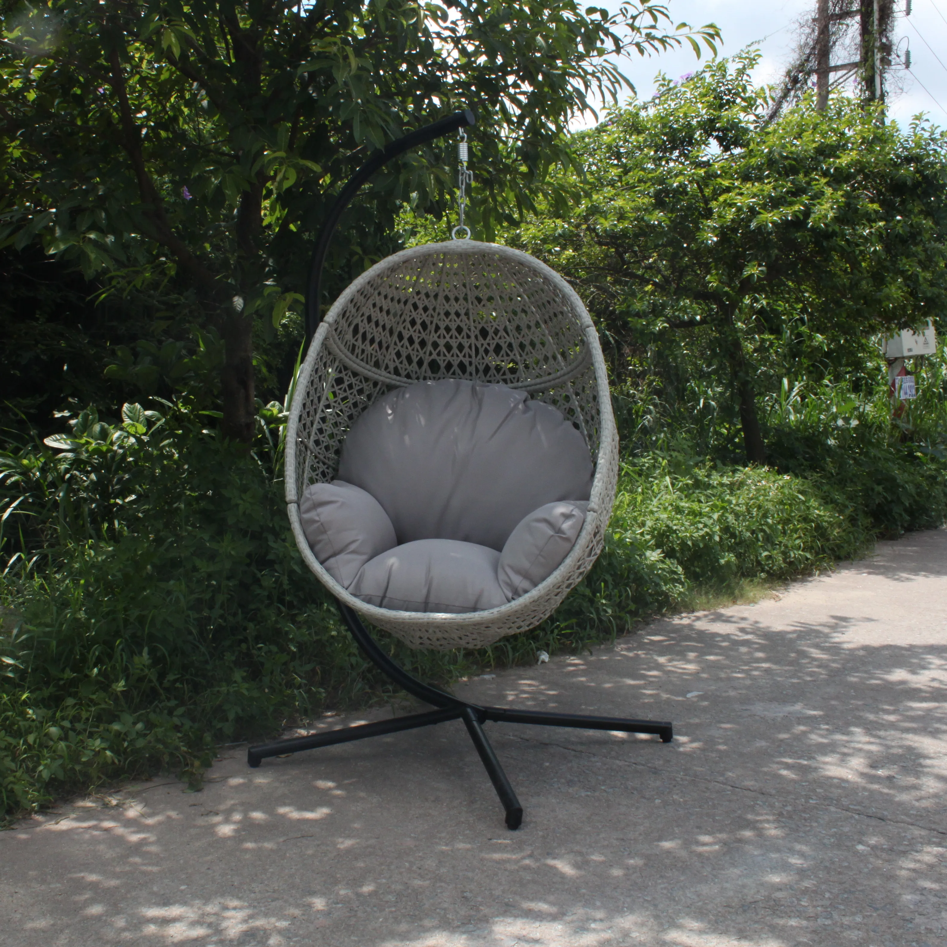 Kursi Gantung Rotan Luar Ruang - Outdoor Furniture Egg Chair ulasan dan harga