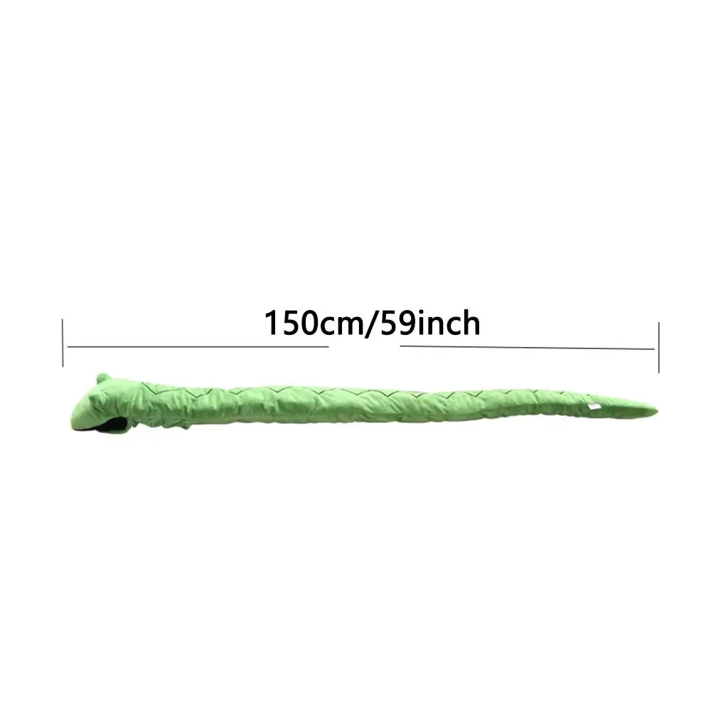 Mond Beweegbare Slang Handpop Groene Slang Realistische Handpop Speelgoed Pluche 150 Cm/59.06 Inch Stuff Snake Python poppen Onderwijs