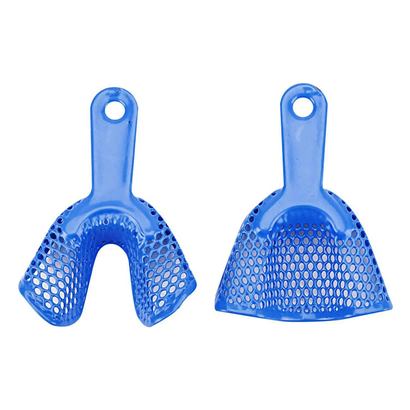 2pcs/pair Plastic-Steel Dental Impression Trays Material Upper Lower L/M/S Size