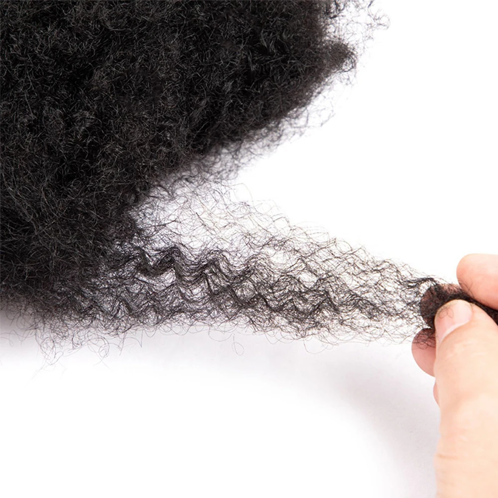 30g Afro Kinky Bulk Hair Real Human Hair For Dreadlocks Twist Braid Hair Extension Natural Hair  8-22 Inch