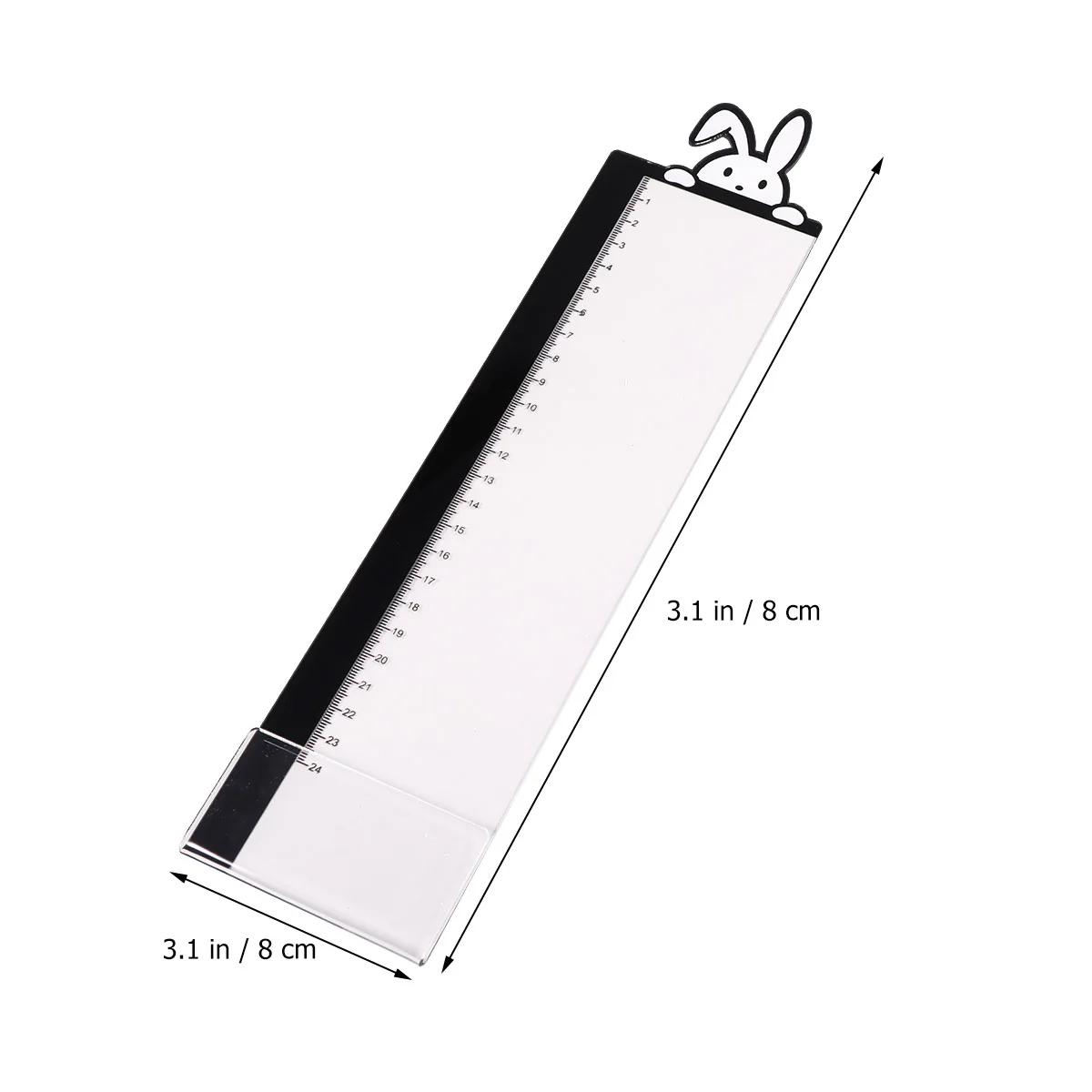 

2pcs Rabbit Design Monitor Memo Board Acrylic Transparent Computer Side Panel Sticky Reminder For Office Home Students