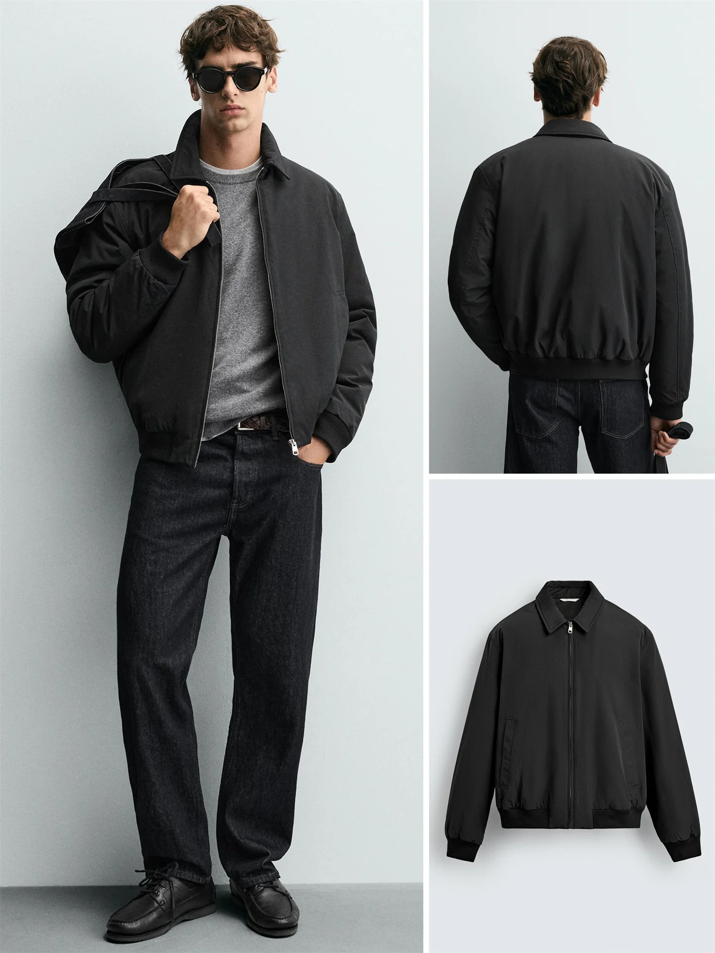 

Faionable Pilot Jaet Outerwear Loose Fit Tech Fabric Cotton Coat for Men Winter New Arrival Urban Sle Long Sve Zipper