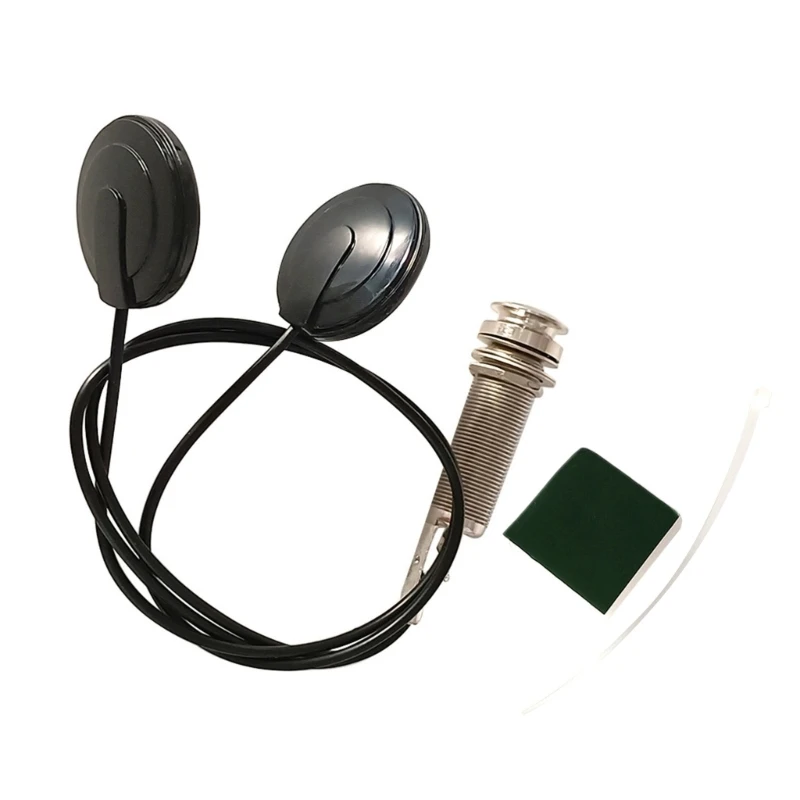 2 In 1 Guitar Passive Pickup Stable Contact Microphone Transducer Self-Adhesive