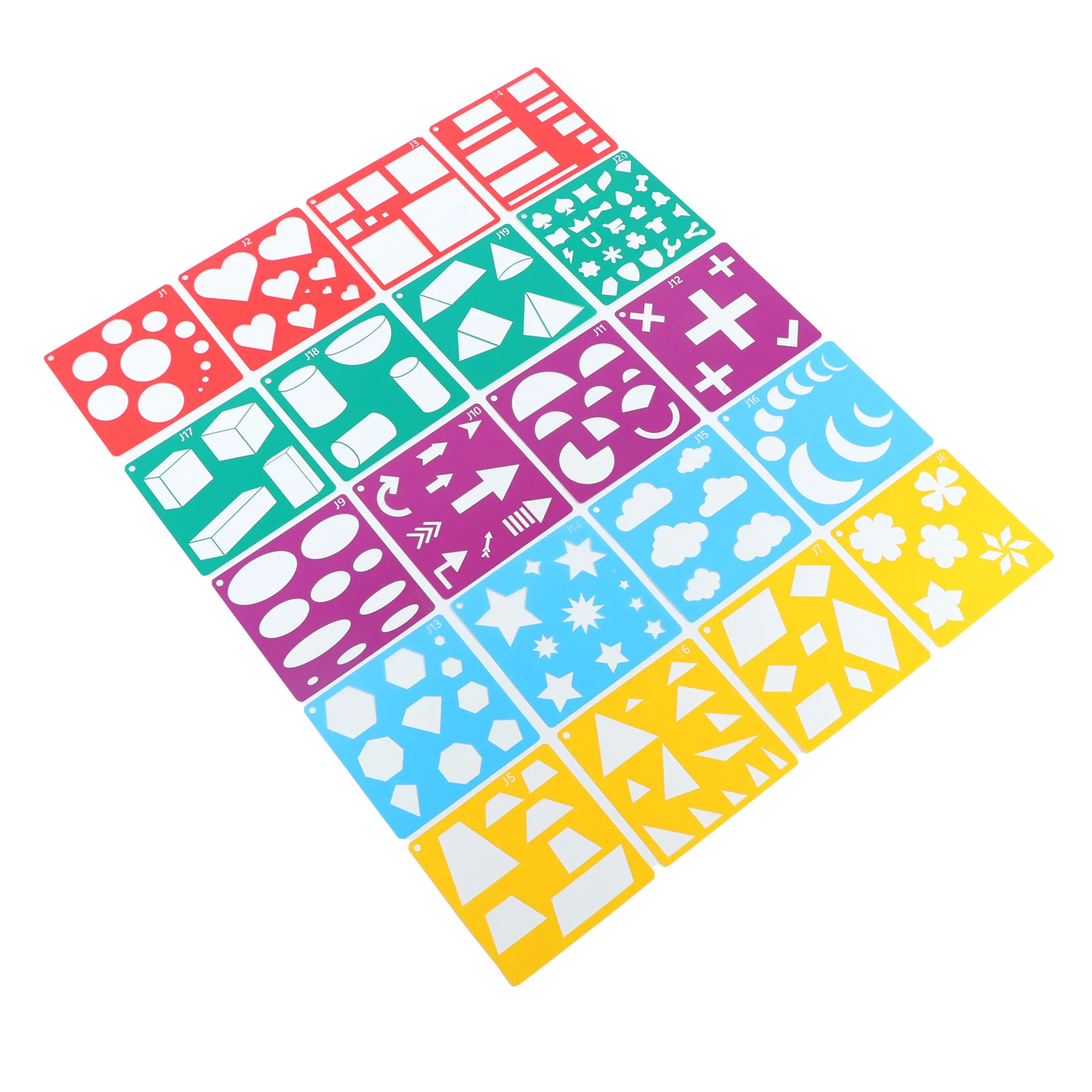 1Set Creative Geometrical Shape Stencils Drawing Templates DIY Art Crafts Safe for Children Intelligence Development