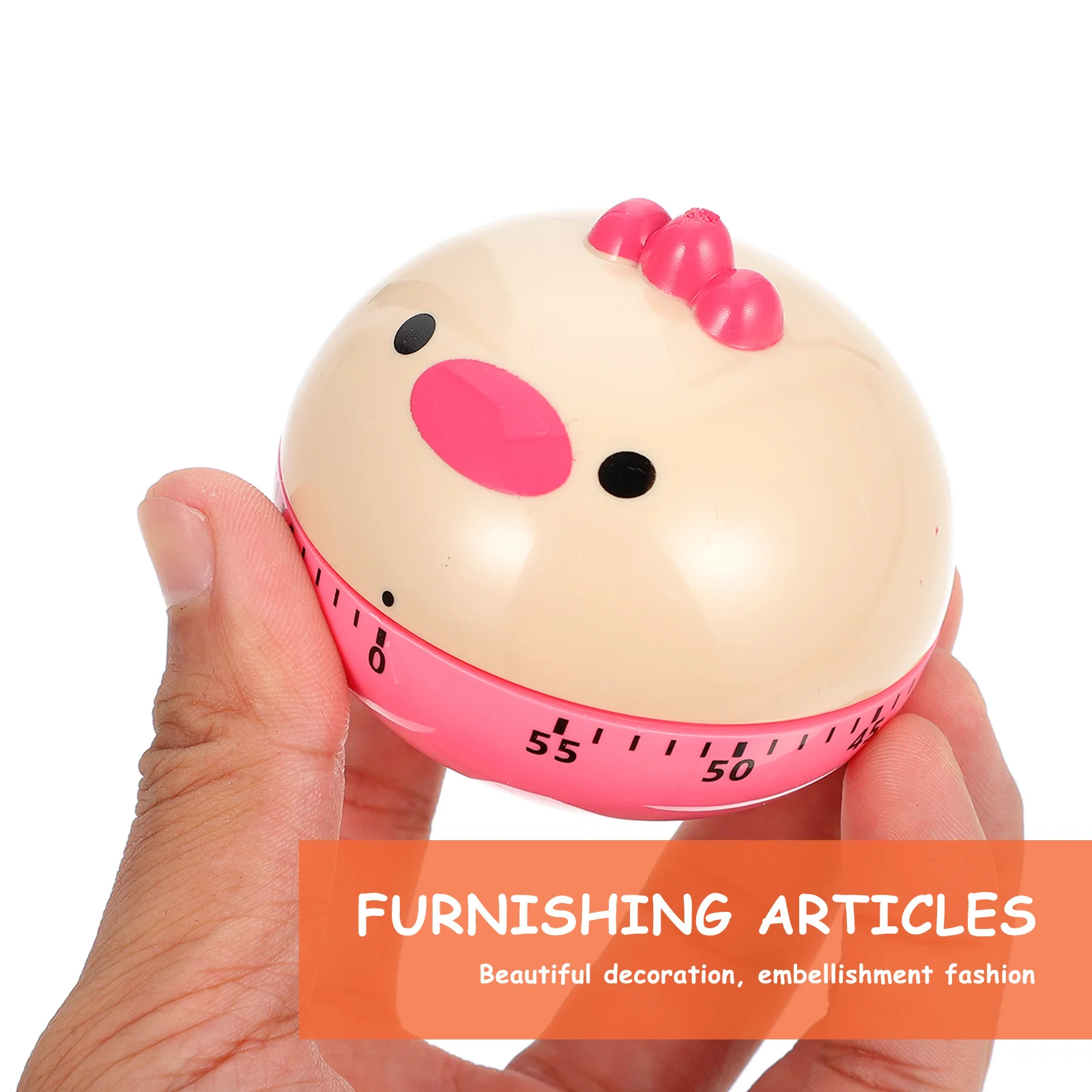 

2Pcs Kitchen Timer Cute Frog Egg Clock Cooking Device Cartoon Plastic Child Friendly Design Useful Gift Mechanical Timer