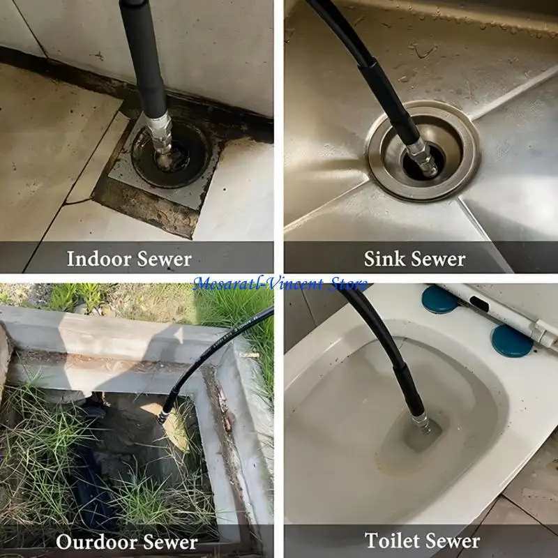 A70F 360 Degree Rotating Sprayed Nozzle for Drain Sewer Cleaning with Quick Connection Fitting for Pressure Washers 4000PSI