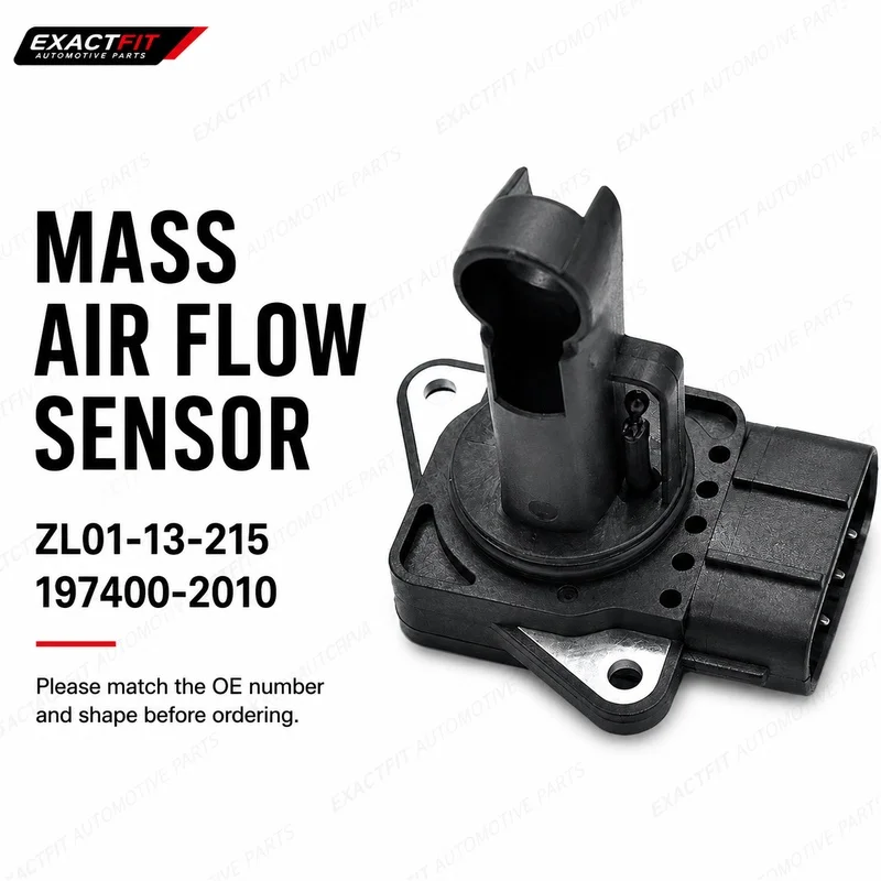 ZL01-13-215 MAF Mass Air Flow Meter Sensor OE 197400-2010 5-Pin Insert Type for Mazda 3 5 6 Protege MX-5 Miata Air Intake 1PC