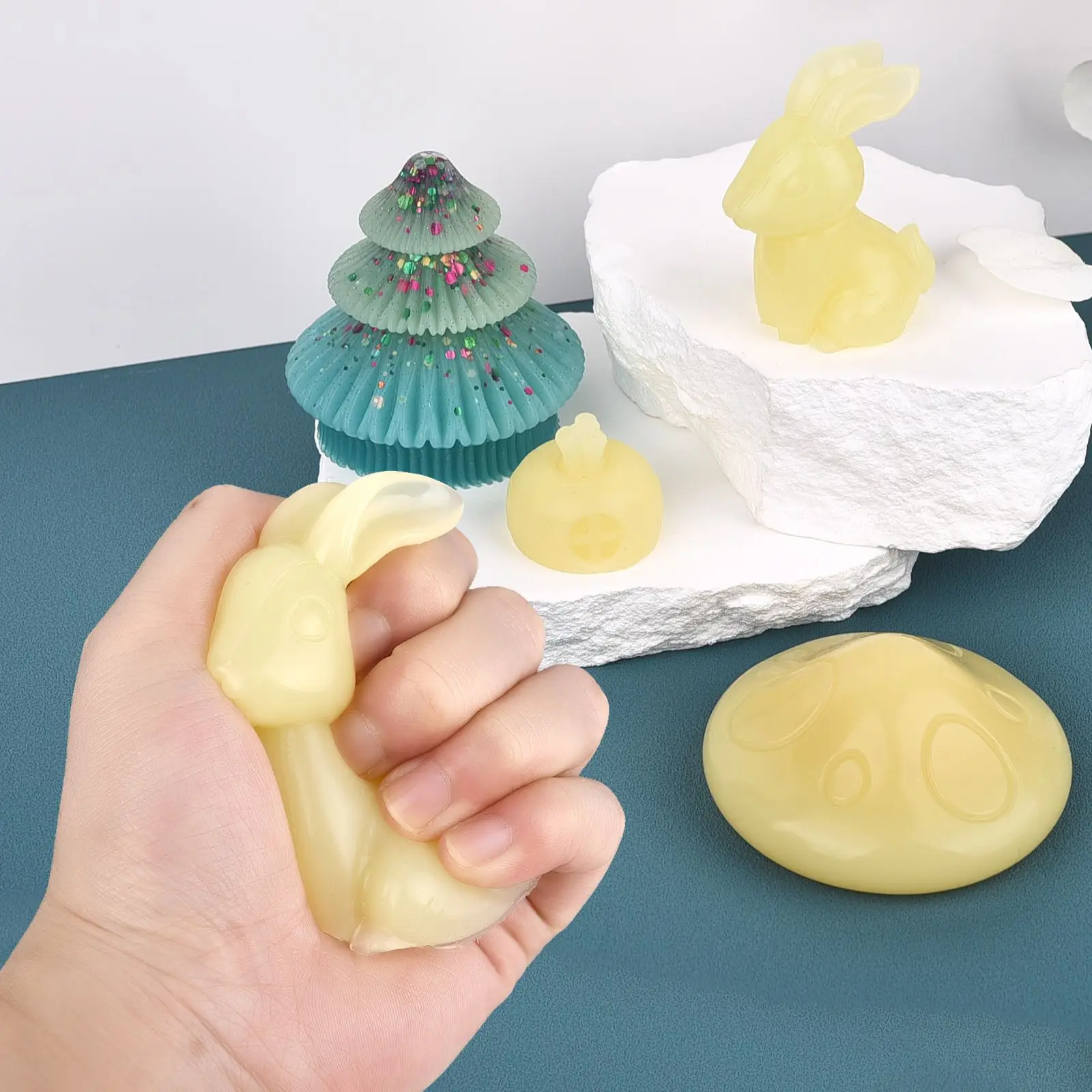 2 Bottles AB 1:1 Squishy Gel Soft Liquid Silicone For Molding Cat\'S Paw Decompression Toys Gift Squeezing Toy For Girls Kids