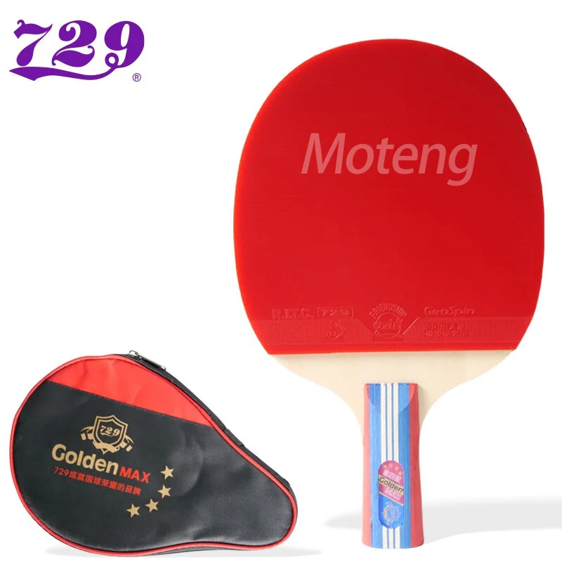 729 Friendship Table Tennis Racket Professional Gold-4 Star Sticky Sponge Pingpong Bat Blade With Rubber Paddle