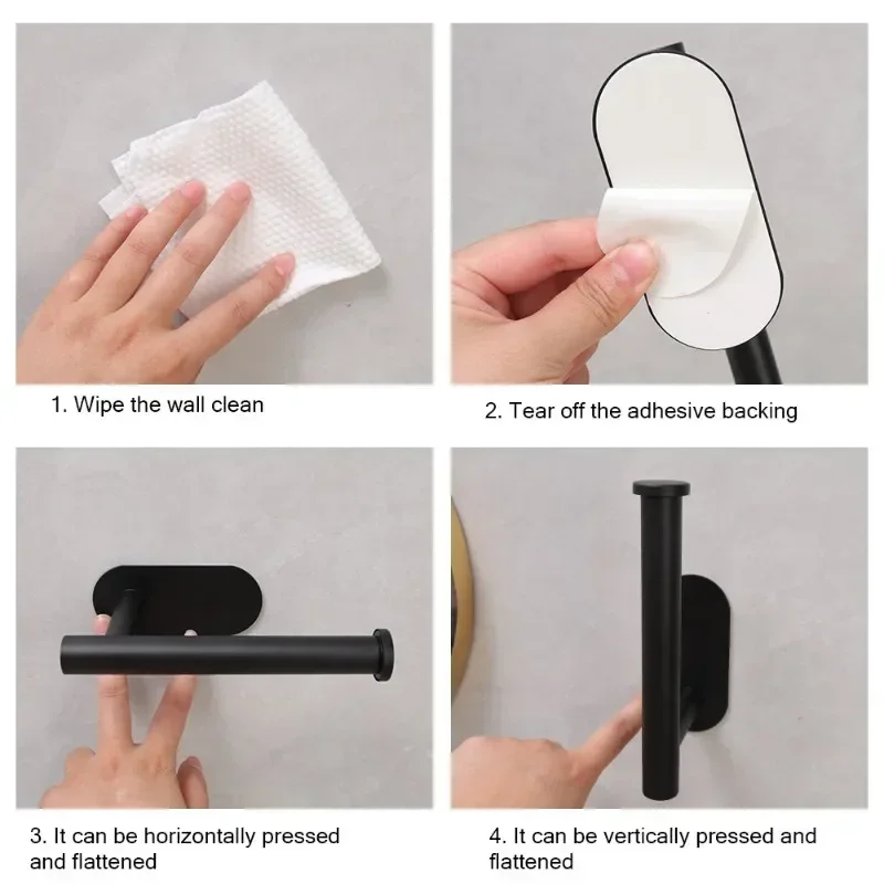 Gold Stainless Steel Toilet Paper Holder 6