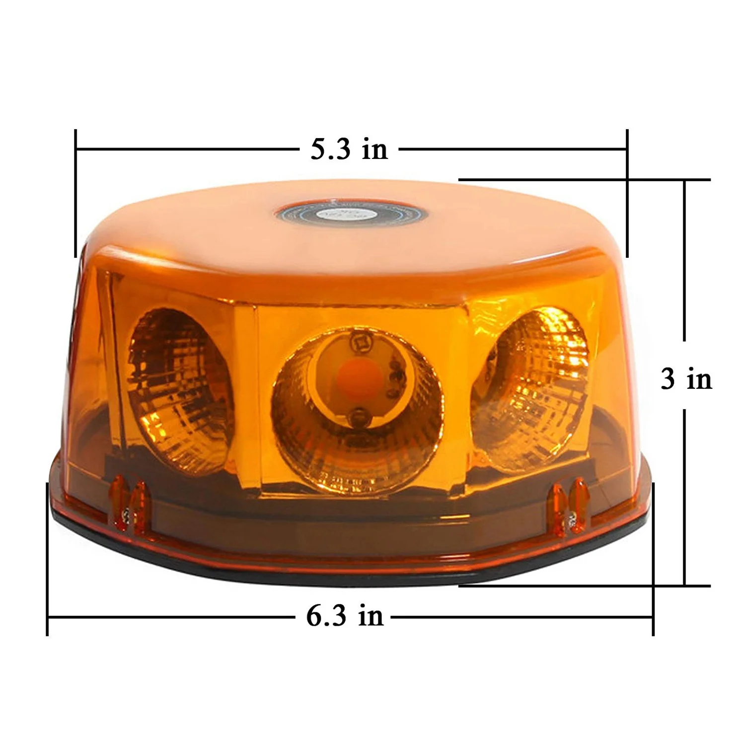 12-24V 8-COB LED Strobe Light Yellow/Amber Warning Lights Super Bright Emergency Warning Flash Beacon Light with Magnetic Base