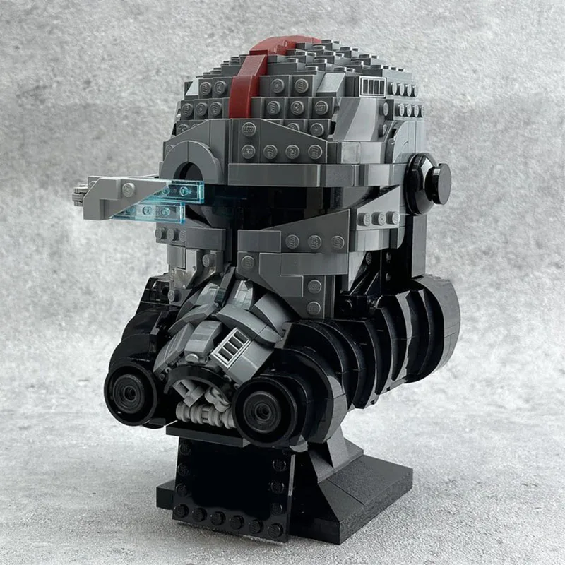 886PCS MOC Science Fiction Movie (STAR BATTLE) Bad Batch CROSSHAIR Helmet Series Building Blocks Model Festival Children Gift