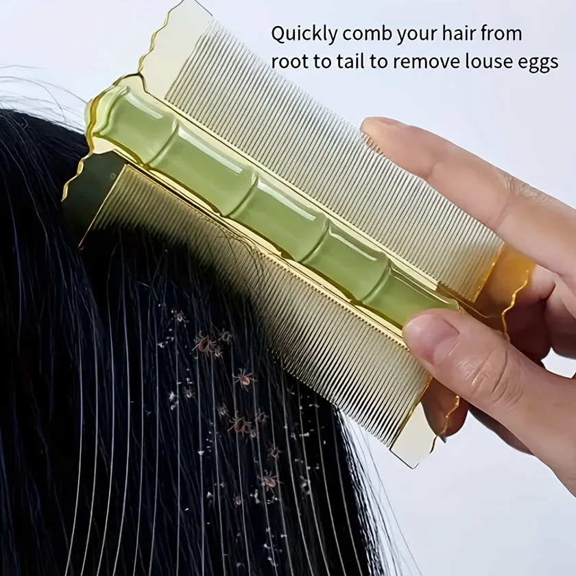 

Gentle Scalp Care Fine-Tooth Comb, Effectively Eliminates Dandruff & Lice Eggs, Non-Irritating for Daily Use