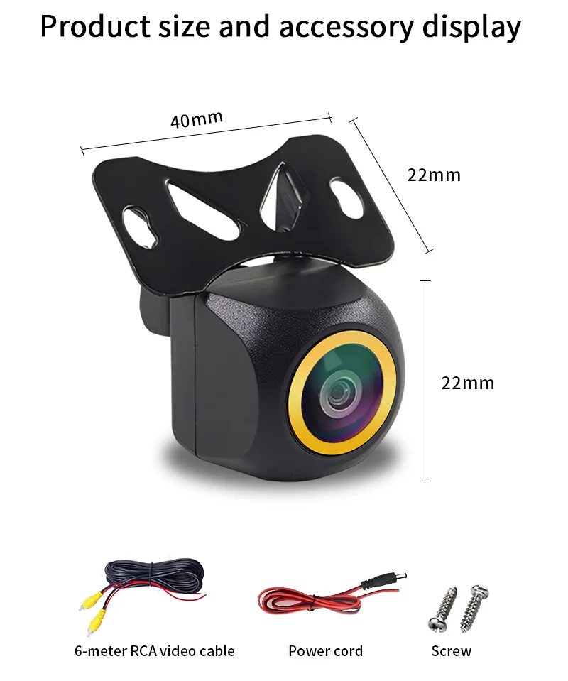 AHD 1080P Fisheye-Rückfahrkamera 170° ° Weitwinkel-Nachtsicht Wasserdichte Universelle Auto-Rückfahrkamera – Detail 10