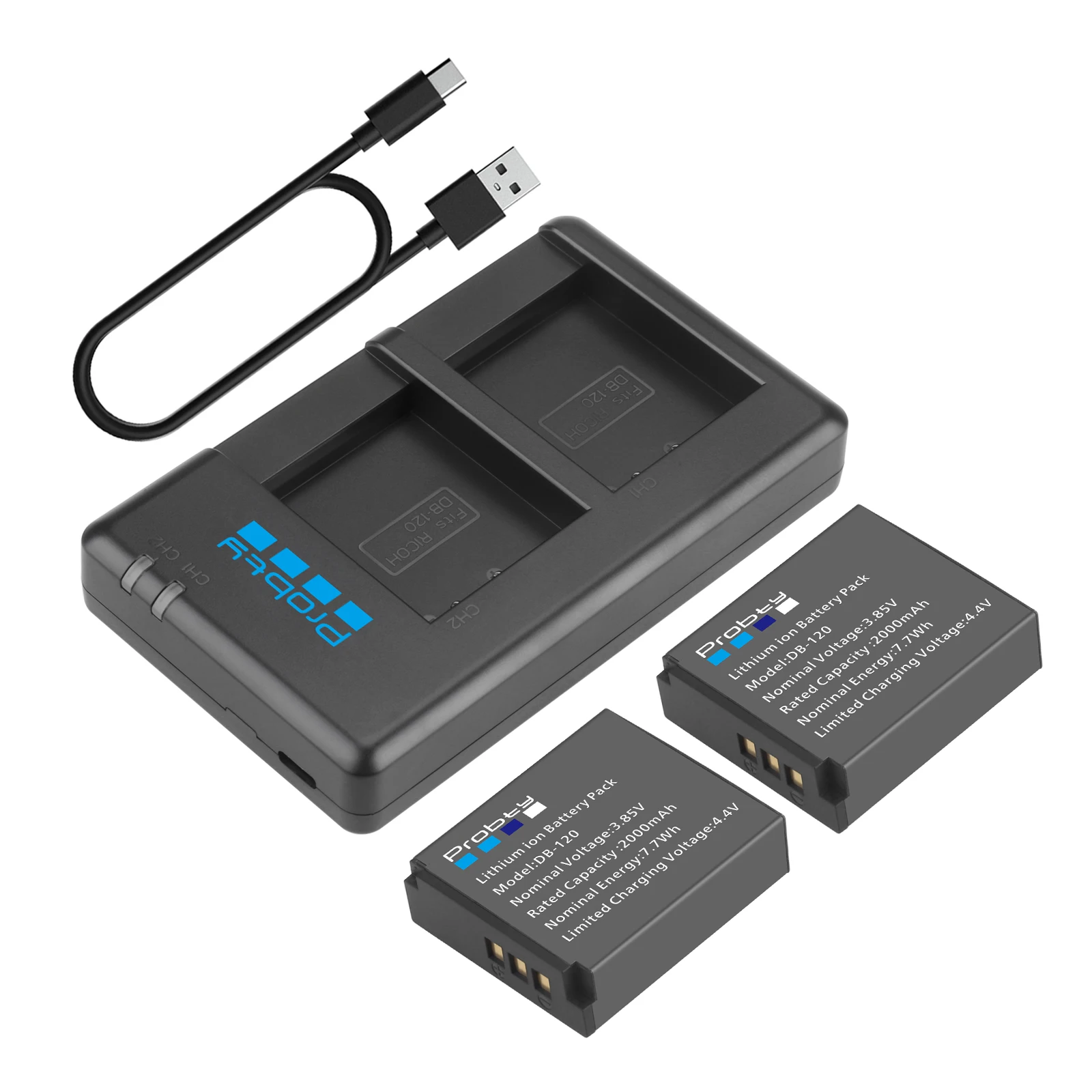 Rechargeable Battery DB-120 2000mAh  Charger BJ-12 for Ricoh GR IV GRIV GR4 for GR 4 Digital Camera Accessories