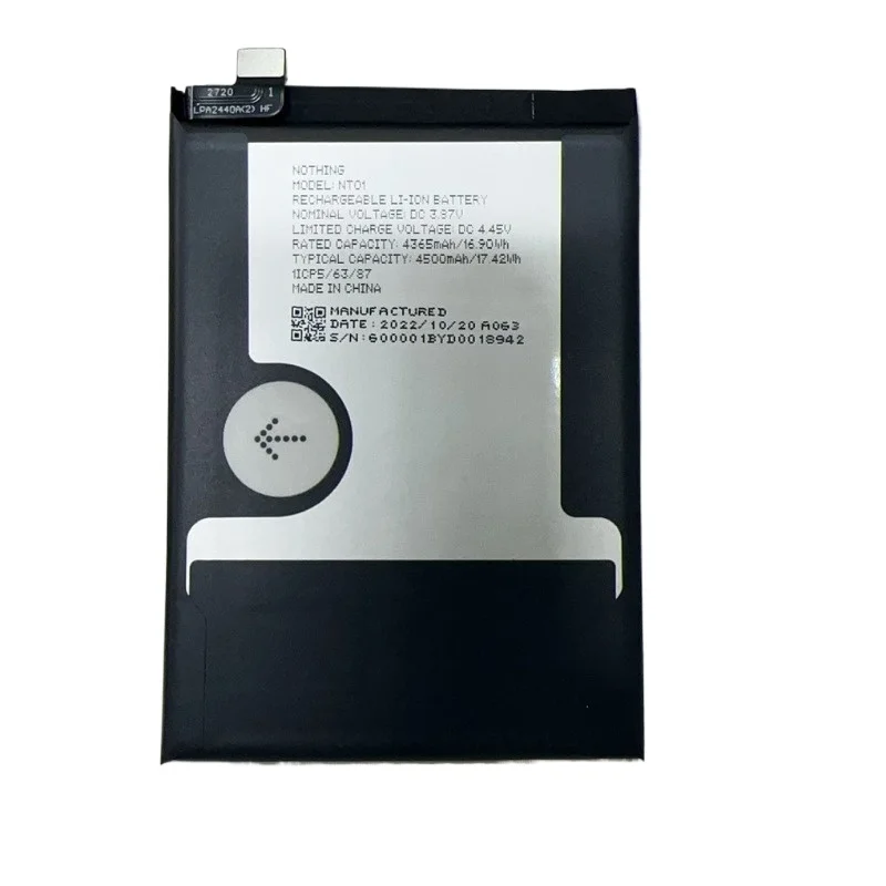 Batería de teléfono móvil NT01 de alta calidad 3.85V 4500mAh para Nothing phone NT01,1 batería de repuesto nueva original 2