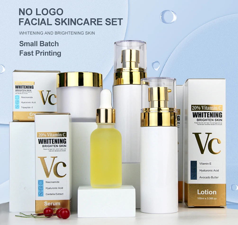 Private Label 20 % VC Gesichtscreme, individuelles Logo, Feuchtigkeitscreme, feuchtigkeitsspendend, Vitamin C, Hautpflegeprodukt, Make-up, Großhandel, einfach zu bedienen