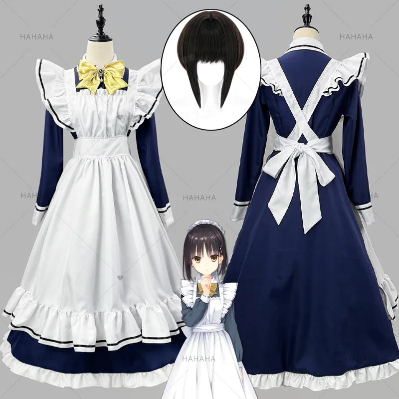 

Anime Shiki Natsume Cosplay Costume Coffee Maid Shiki Outfit Natsume Lolita Dress Wig For Hallowmas Party Adult Women