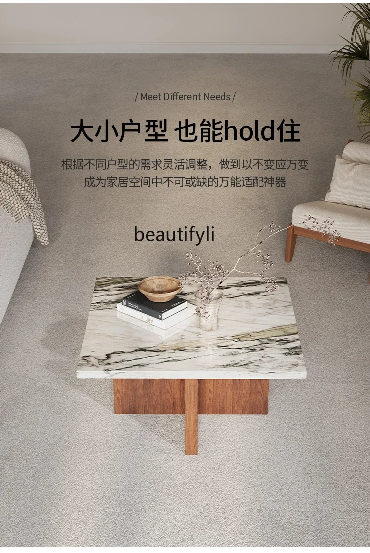 

ss K178 Marble coffee table, white luxury stone coffee table