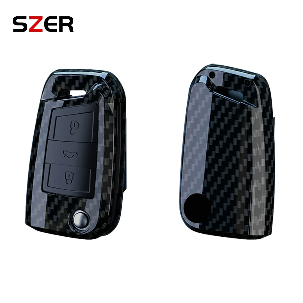 Abs kohle faser autos chl üssel koffer volle abdeckung fob für vw volkswagen golf 7 mk7 tiguan mk2 sitz ateca leon fr 2 ibiza skoda octavia