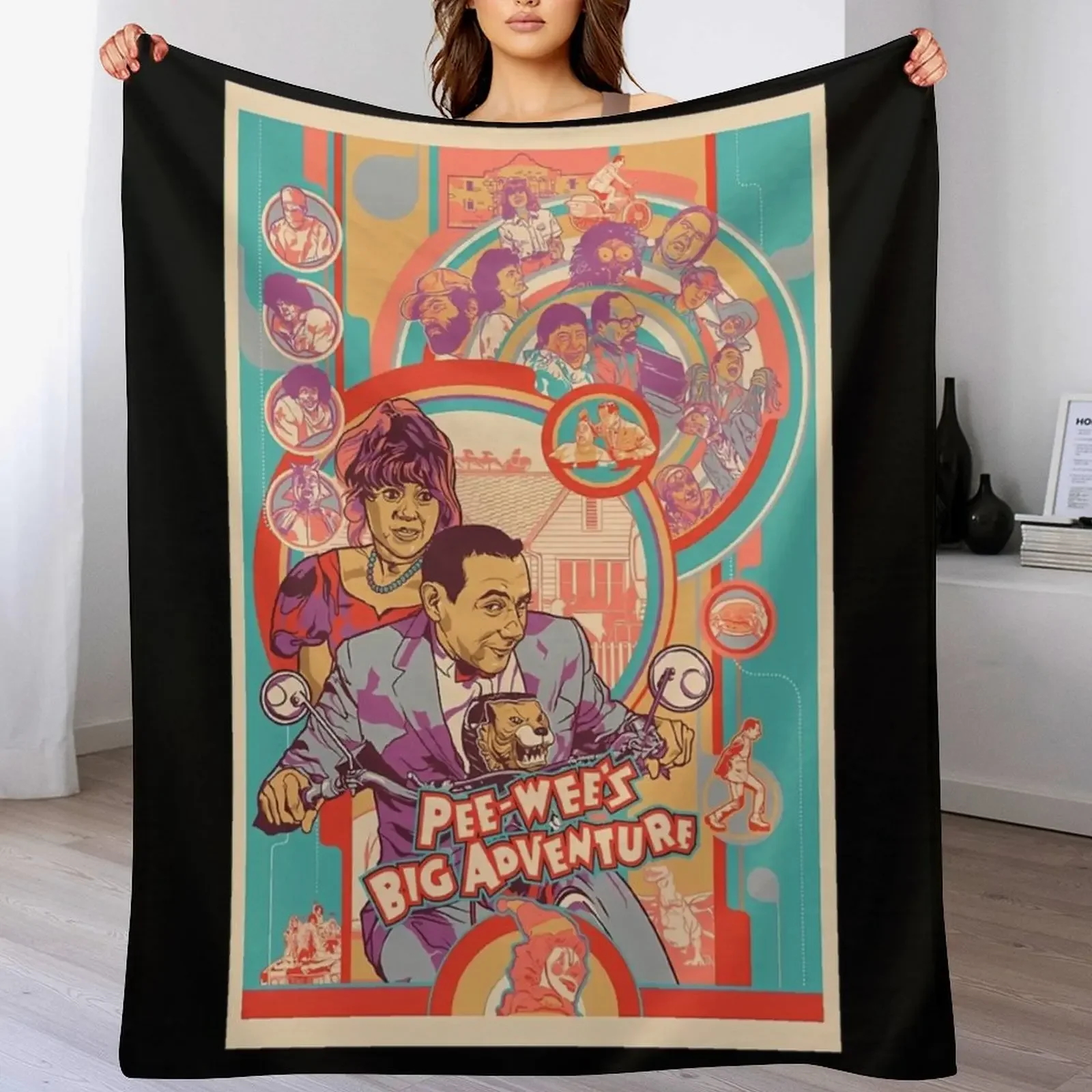 

Pee Wee Herman, PeeWee Herman, Paul Rubens Throw Blanket Hairy Bed covers Summer Beddings Flannels Blankets