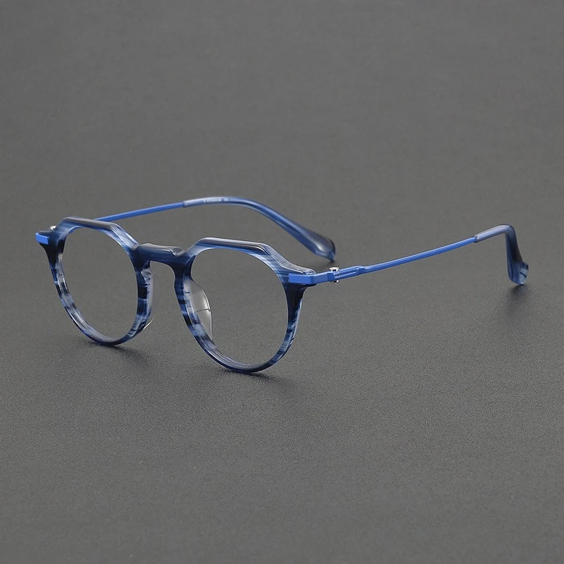 

Retro Polygon Plate Men's Glasses Frame Pure Titanium IP Plating Can Be Matched with The Number of Women's Flat Light Mirror